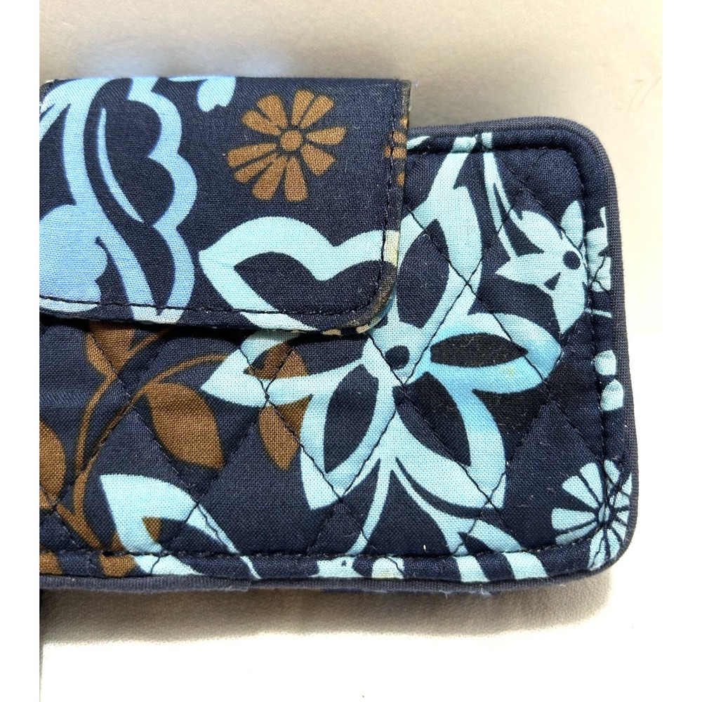 Vera Bradley Java Floral RFID Grab and Go Wristlet Blues Brown Quilted Cotton - Picture 6 of 6